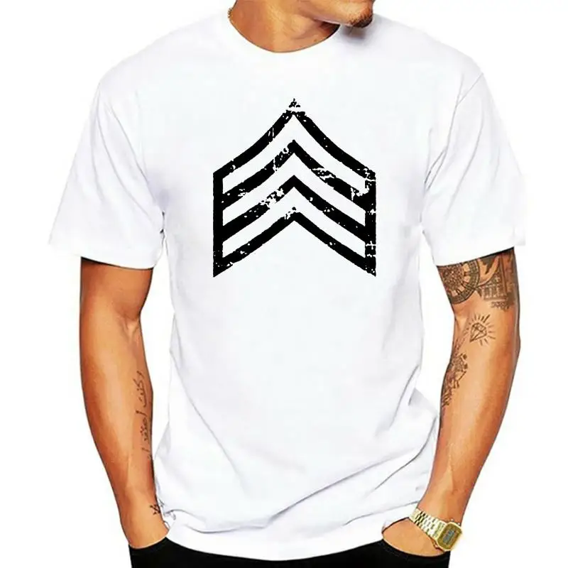 Print T-shirt Summer Casual Vintage Army E-5 Sergeant Rank Veteran T-shirt