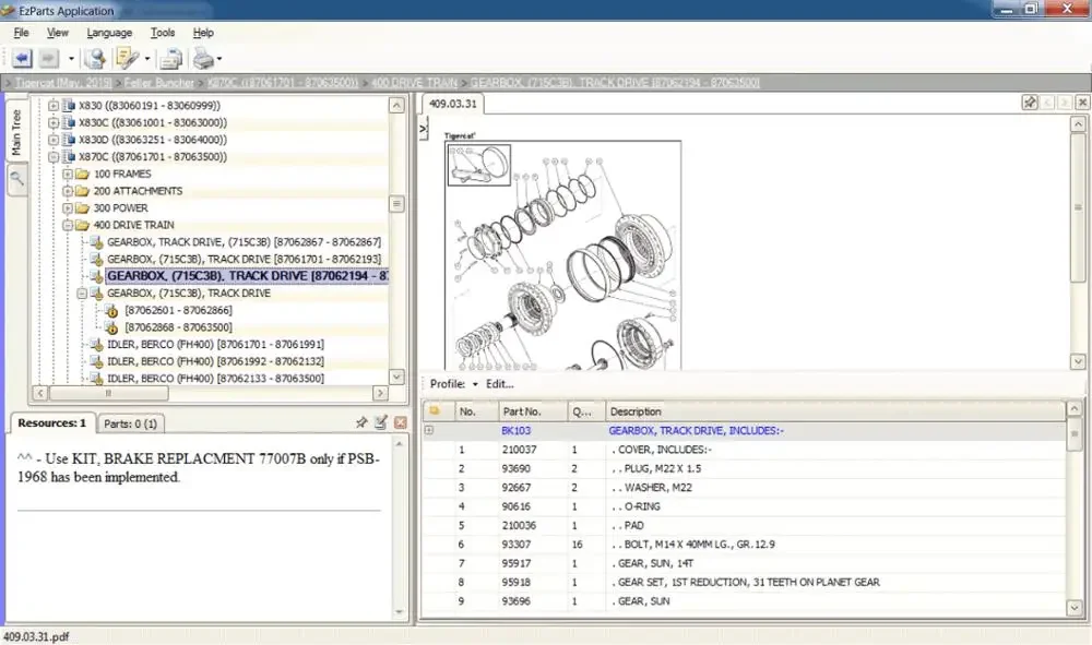 Tigercat Spare Parts Catalog + Workshop Manuals Vmware 2024