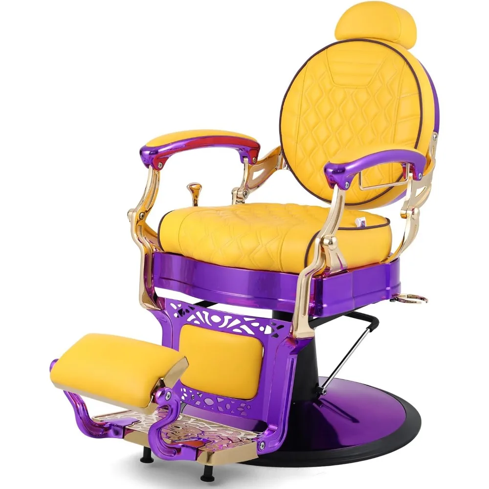 כיסאות ספרבר כבדים רטרו כיסא סלון וינטאג' הידראולי כיסא ריקליין מעוגל כרית יופי ספא ציוד סטיילינג