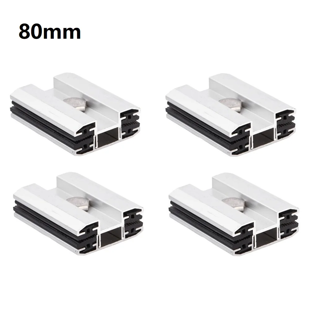 4x For Solar PV Centre Clamp Aluminum Anodized 100mm or 120mm for Secure Mounting of For Solar Panels on Multiple Surfaces