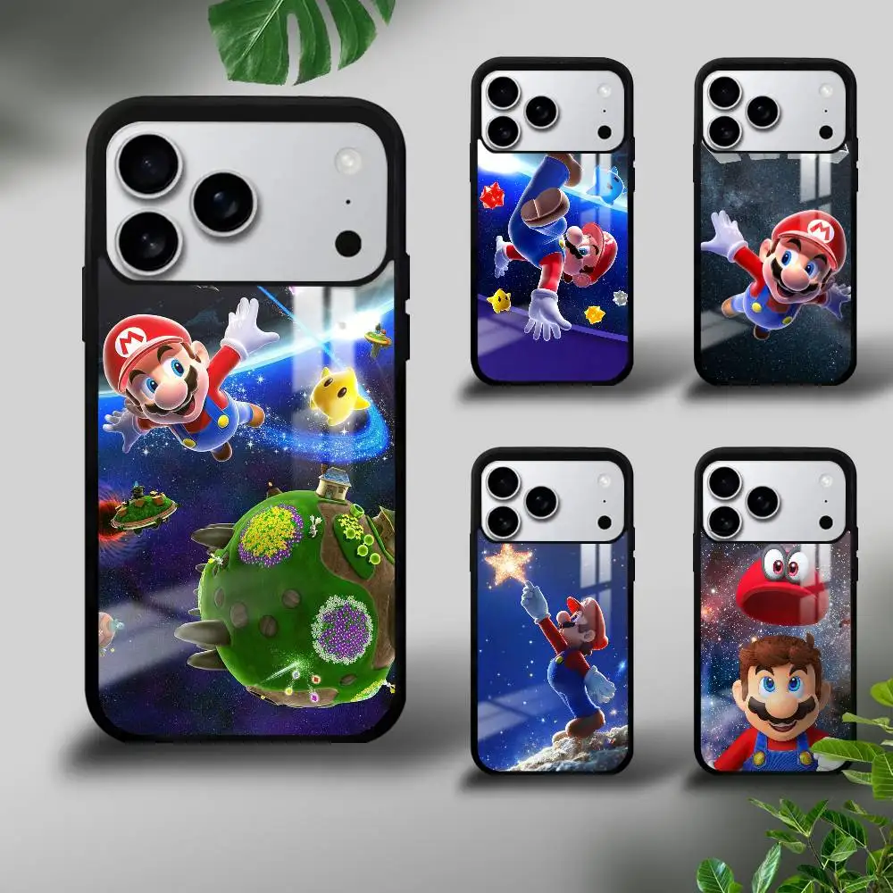 

Game S-Super M-Mario Phone Case For iPhone 17 16 15 14 13 12 11 Pro Max Mini Plus Hard Mirror Funda