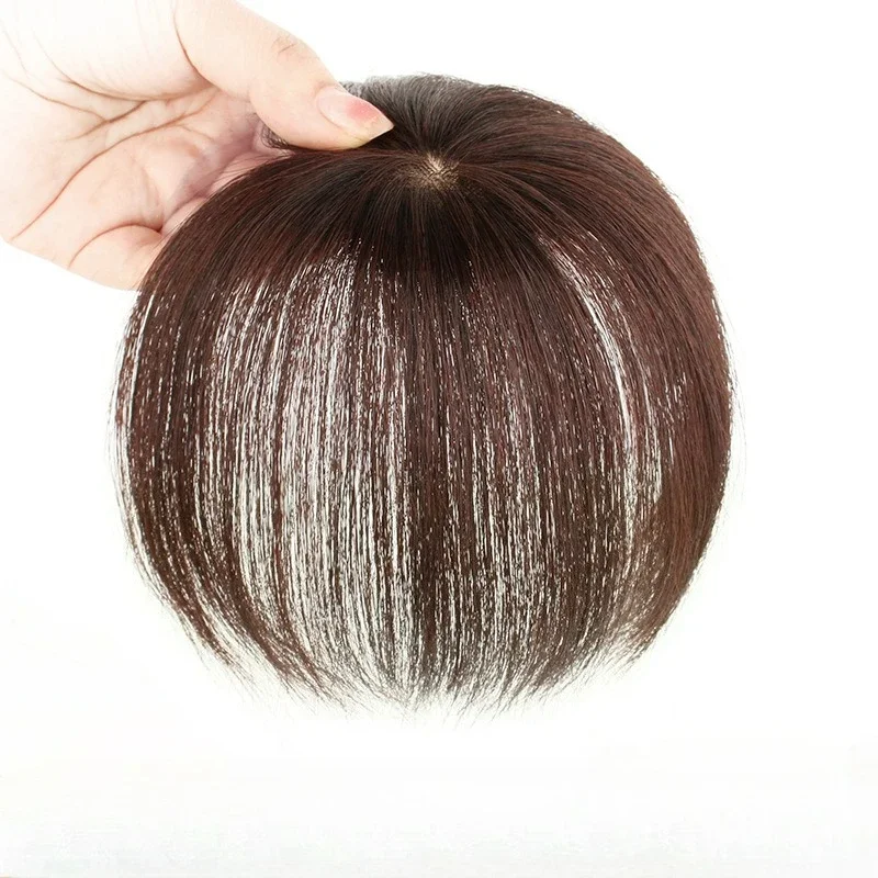 4x4cm ミニ小型レミー人毛ヘアピース 軽量で通気性のある女性用トップヘアリペアトッパー ヘアボリューム増加用