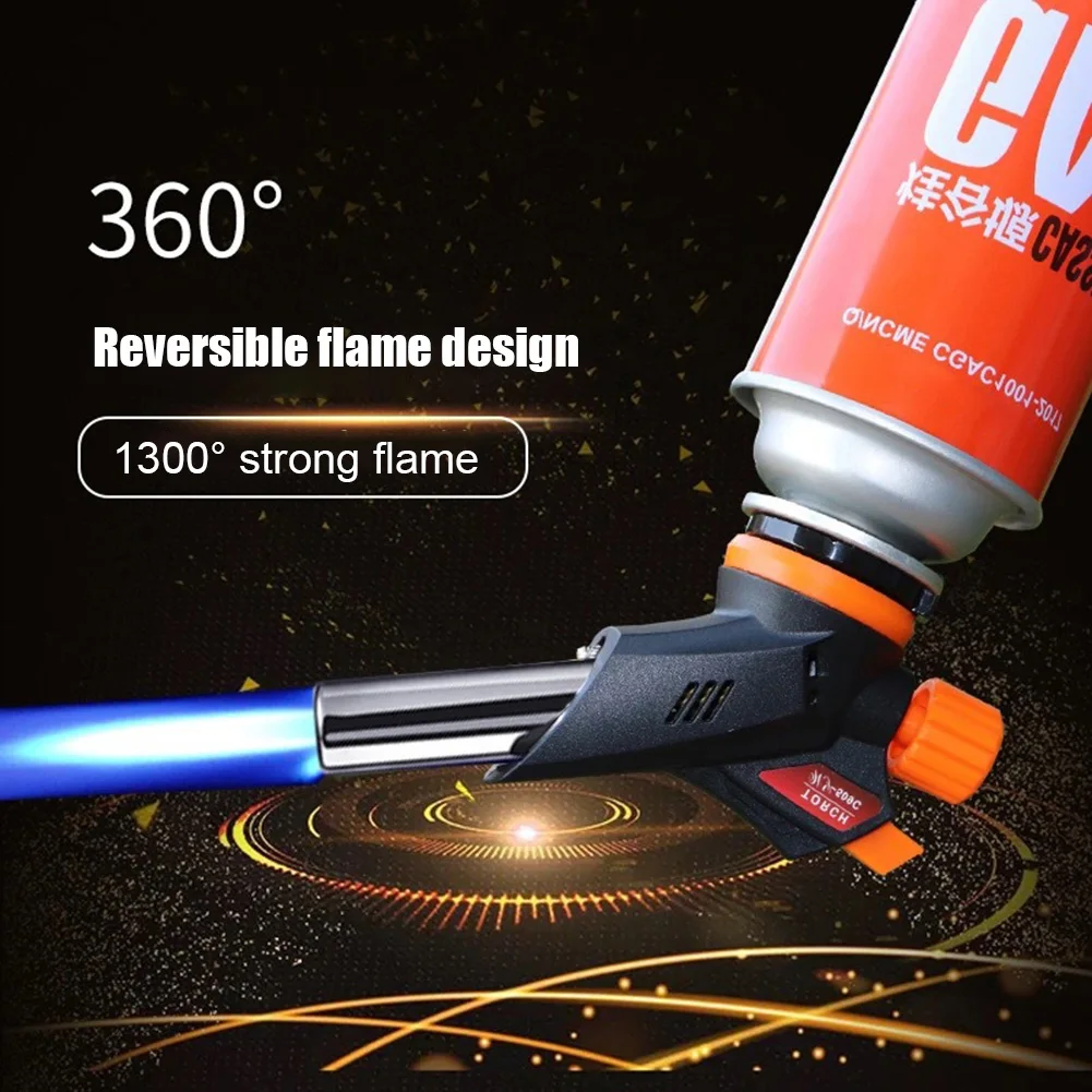 Welding Gas Torch Flame Gun Burner Nozzle Flamethrower Butane Burner Outdoor Camping Bbq Brazing Torch Kitchen Cooking Burner