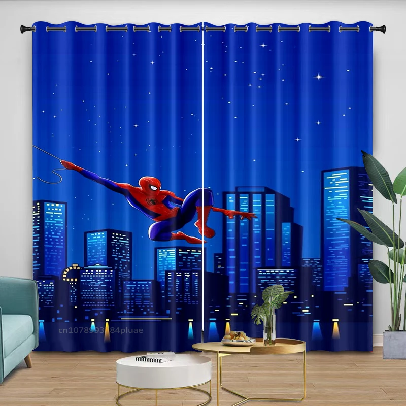 

Spider-Man Curtain Spider-Man with Grommet Polyester Shading Living Room Window Bedroom Living Room Decor