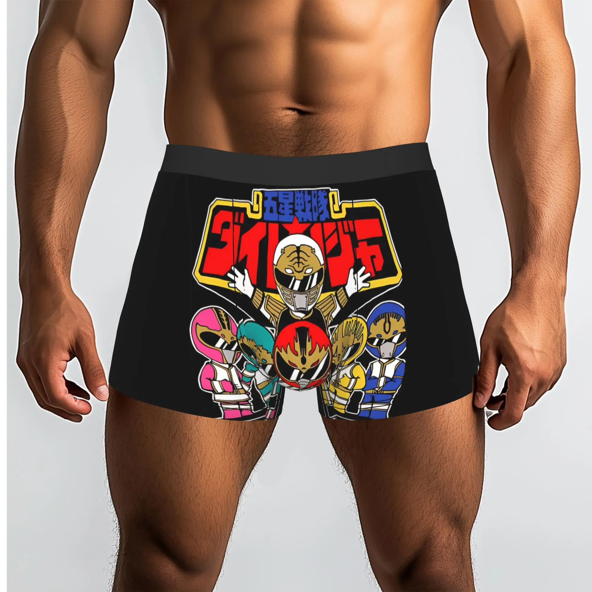 Dairanger  Bandai Super Sentai Series Underpants Breathbale Panties Male Underwear Print Shorts Boxer Briefs