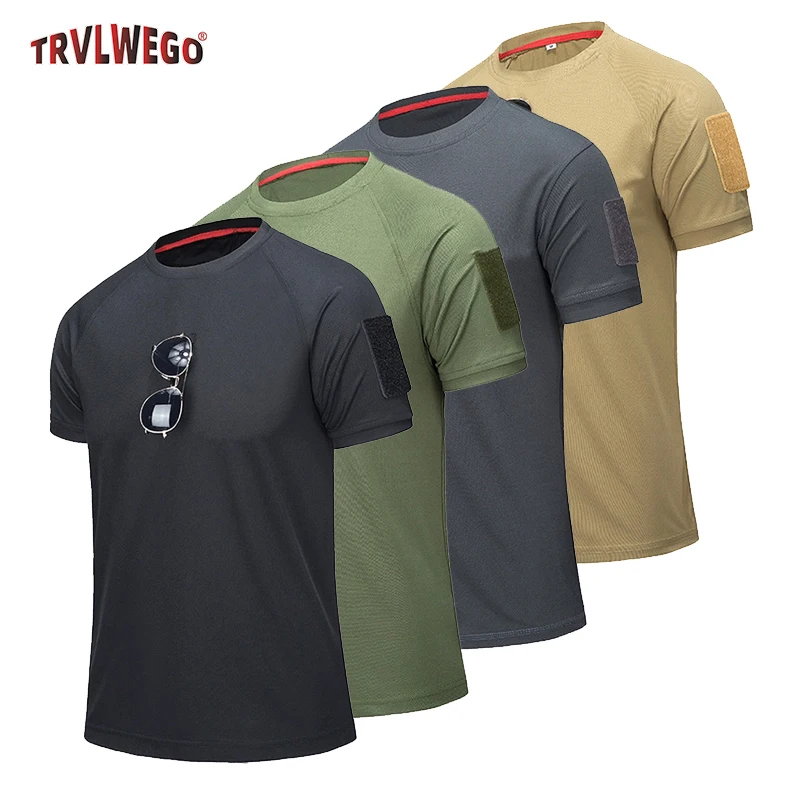 Mens Short Sleeve Quick Dry Active Athletic T Shirt Running Gym Workout Tee Tops Shirts Breathable leisure travel round neck