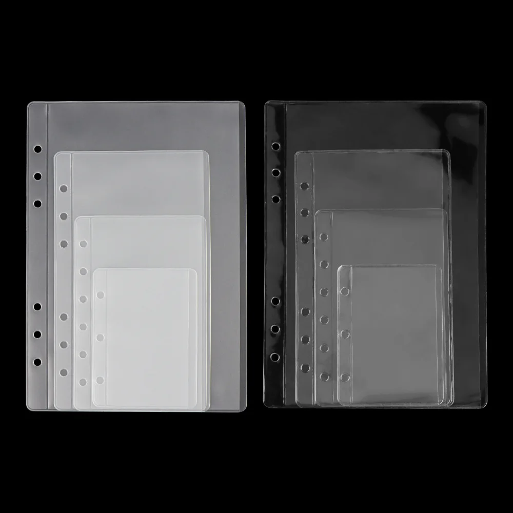 

10pcs A5/A6 Side open Binder Pockets with No Zipper, Zipless Budget Envelopes for 6 Ring Binder, Money Folder Organizer for Cash