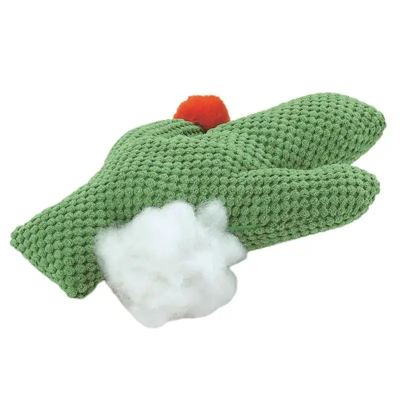 Catnip Toys For Cats Cactus-Shaped Cat Teething Chew Toys Interactive Plush Kitten Teething Toys Cat Kicker Toy Promotes Indoor