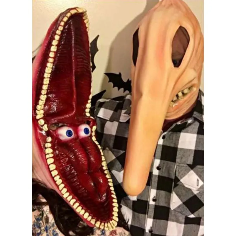 Halloween Horror Latex Mask Cosplay Adam and Barbara Mask Makeup Dance Dressing Props
