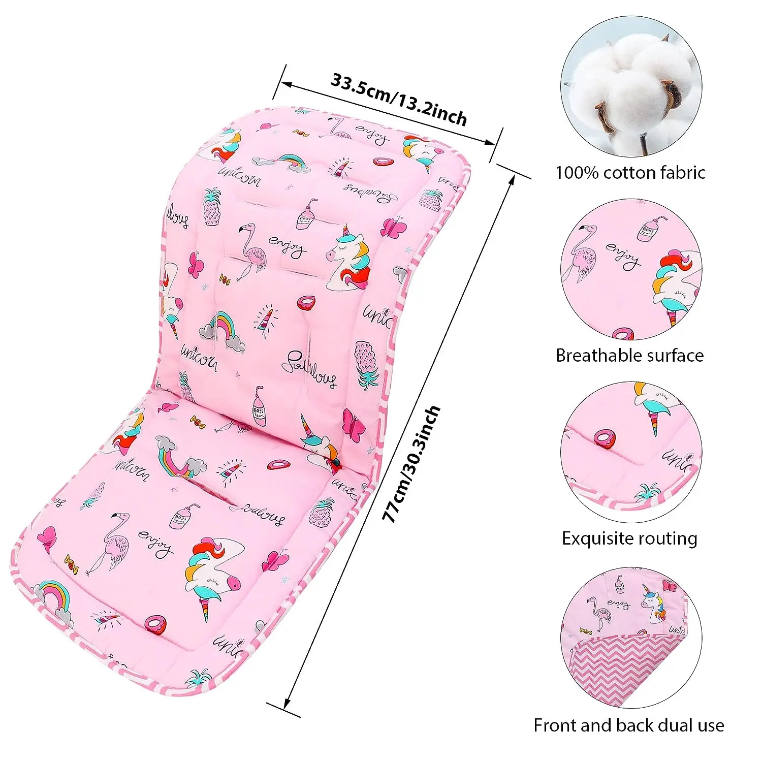 Baby Stroller Seat Liner Cushion Pushchair Car Cart Chair Mat Seat Child Trolley Mattress Diaper Pad Stroller Accessories