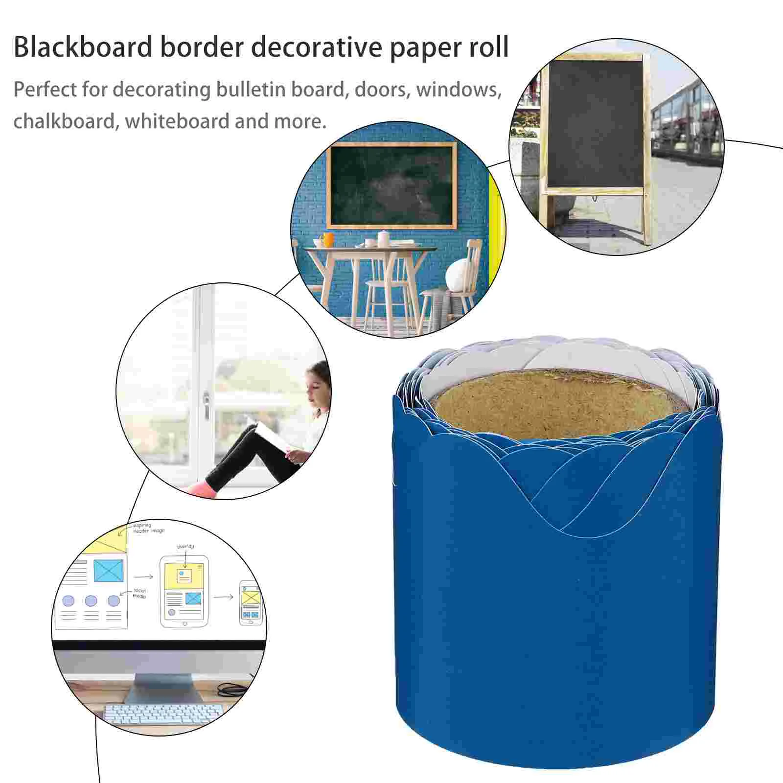 5 m adesivo borda papel decorativo escritório branco cartaz placa boletim jam cortiça quadro negro guarnição