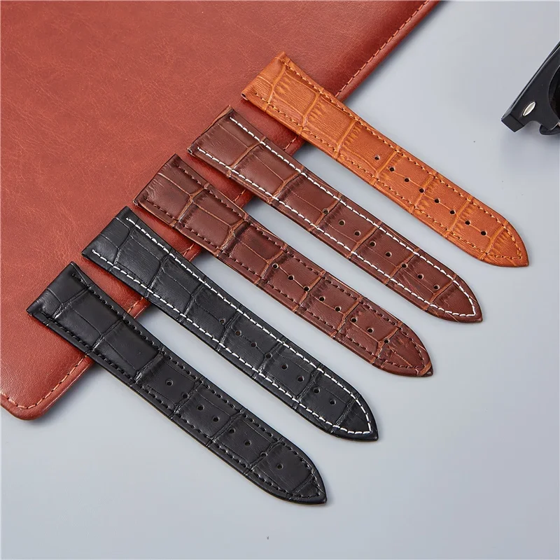 Classic Genuine Leather Watcbands 24mm 22mm 20mm 18mm 16mm Business Men Bracelets Watch Accessories Watch Straps