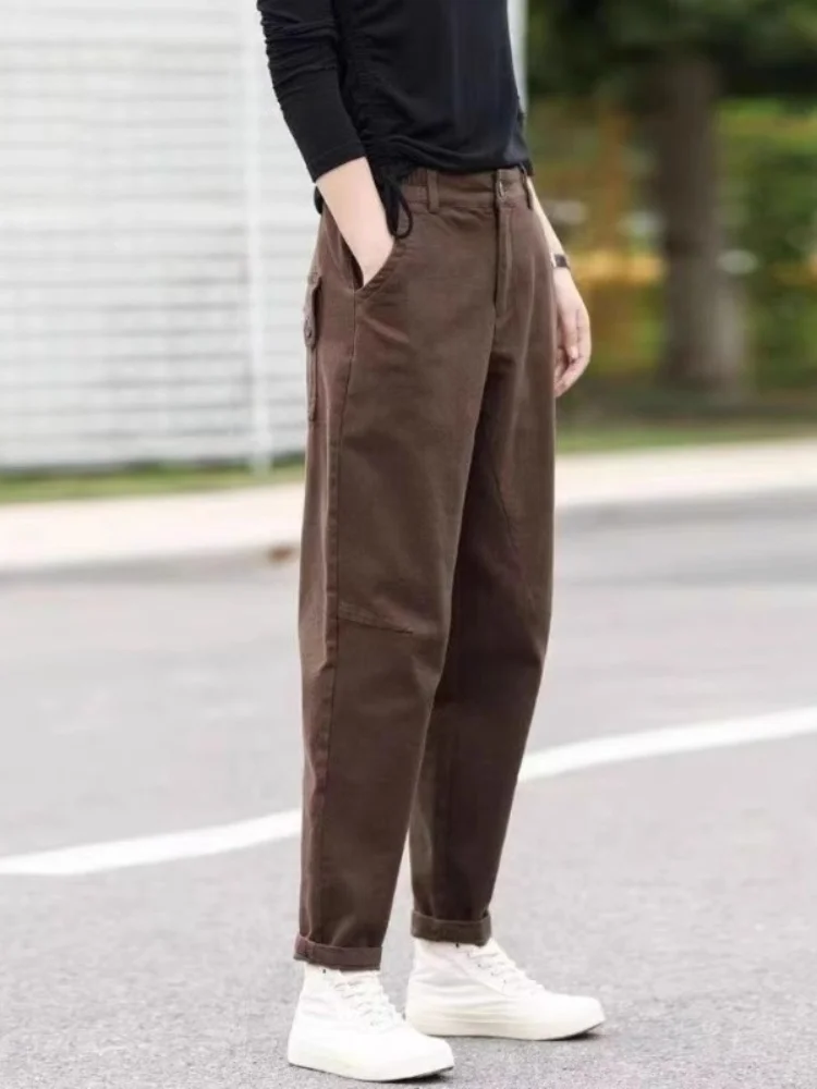 Bla Elastic Waist Loose Casual Pants Women's Sle Trendy Autumn New Faion Slimming Carrot Workwear Trousers Harajuku Sle