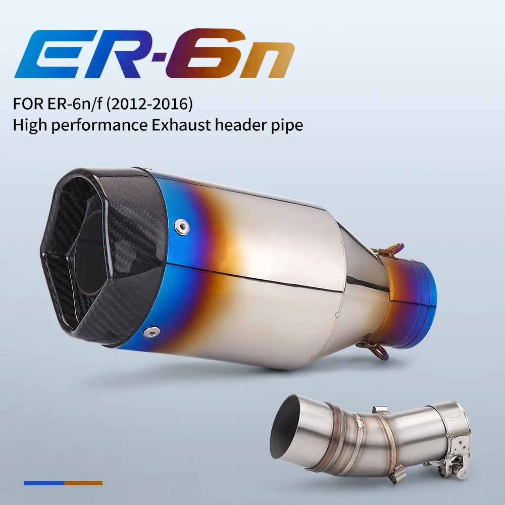 

Для ER6N ER6F (2012-2016) мотоциклетная выхлопная промежуточная соединительная труба, глушитель, мотоцикл, нержавеющая сталь, калибр 51 мм