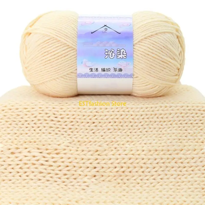 Y5GC 1 Roll Cotton Yarn for Knitting Crocheting Thread Milk Cotton Yarn for Diy Craft