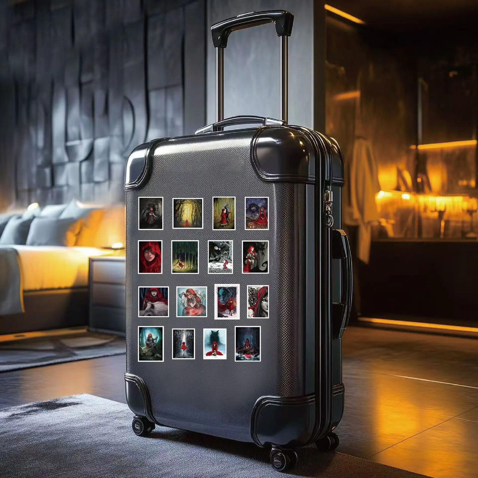 60 STKS Donker Roodkapje Stickers Heks Graffiti Decoratie DIY Notebook Koffer Koelkast Telefoon Skateboard Decals