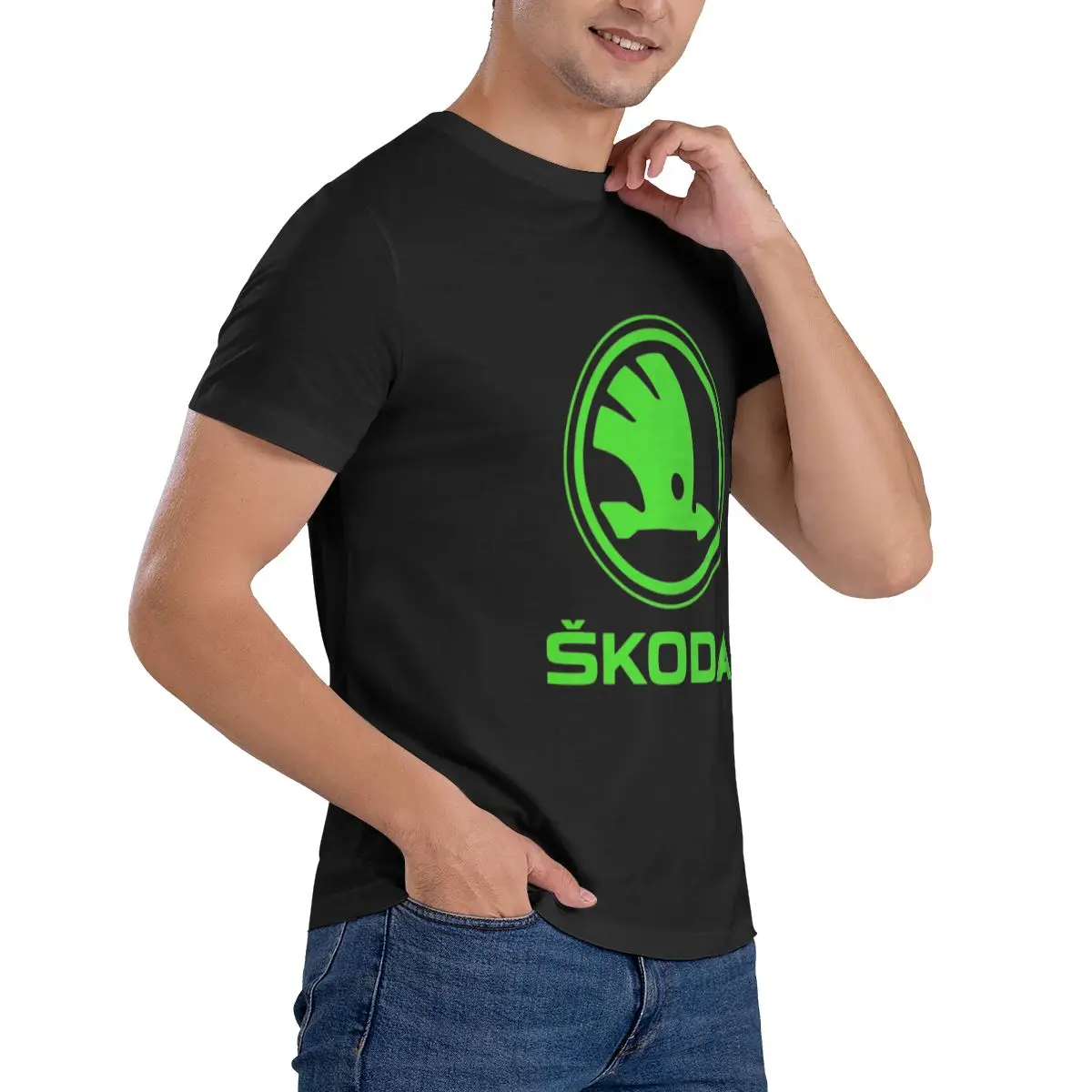 NEW Skoda Auto T-shirt Men Print Round neck T-shirt Summer Fashion Short Sleeve Cotton T Shirt