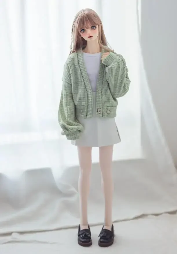 D04-B193 giocattolo fatto a mano per bambini BJD/SD 1/3 1/4 MSD SD10 POPO68 Giacca verde chiaro 4 pezzi/set