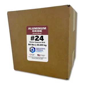Aluminum Oxide - 50 lbs. or 22. 69 kg. - Sand Blasting Abrasive Media for Sandblasters Sandblast Guns and Blast Cabinets #24 Gr