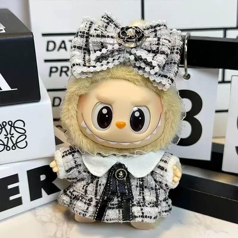 

Новая мини-плюшевая кукольная одежда для аксессуаров для одежды лабу 15-17 см, комплект платья Luxe Style (без куклы)