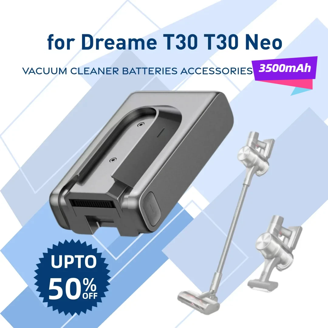 

3500mAh Replacement for Dreame T30 R20 Cordless Vacuum Cleaner Rechargeable Removable Cordless Extra Battery P2033-8S1P-PAA