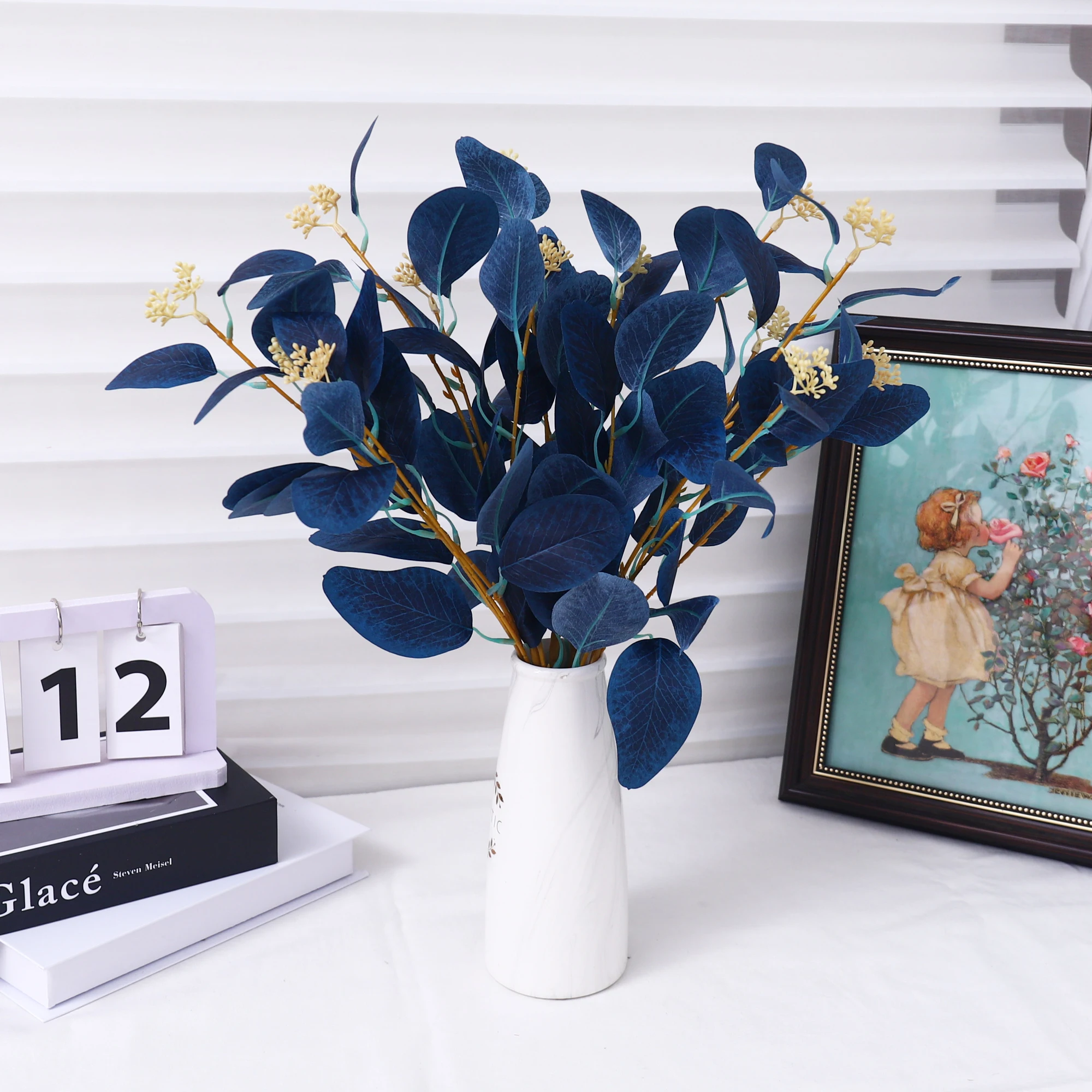 نباتات اصطناعية أوراق الأوكالبتوس أوراق التفاح نبات صناعي للمنزل غرفة المعيشة الديكور حديقة الزفاف في الهواء الطلق ترتيب الحفلات