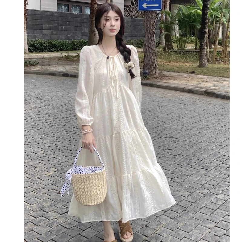 2026 Spring Summer Maternity Nursing Dress Long Sleeve Pregnant Woman Ball Gown Dress for Breastfeeding Sweet Party Dresses