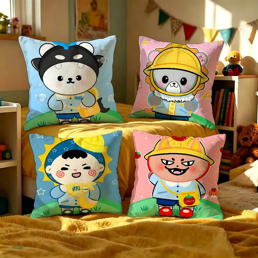 F-Famous Thai Drama Studio GMMTV Cushion Cover Pillow Cover Decor Pillowcase Printed Cushion Case for Couch