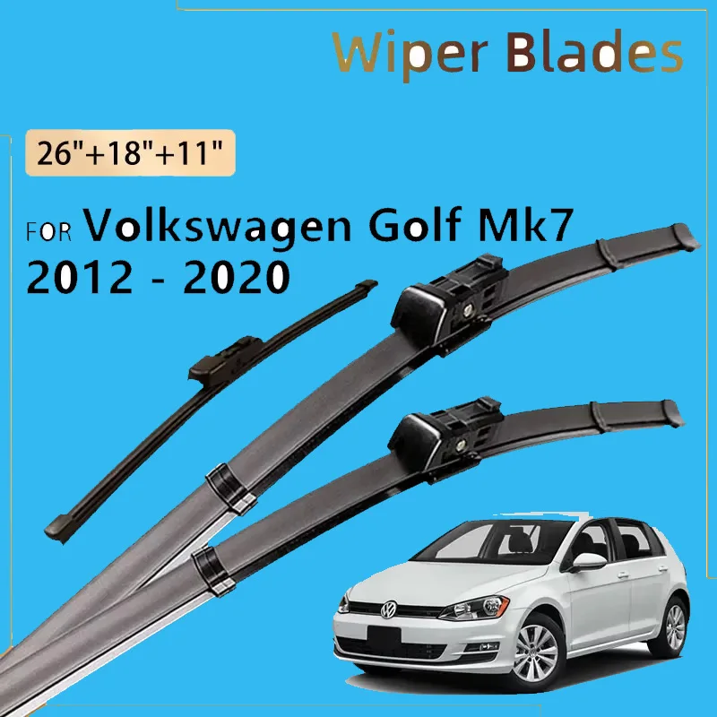 

3x Front Rear Wiper Blade for Volkswagen Golf 7 VW Golf Mk7 VII 2012 2013 2014 2015 2016 2017 2018 2019 2020 Car Rain Brush Set
