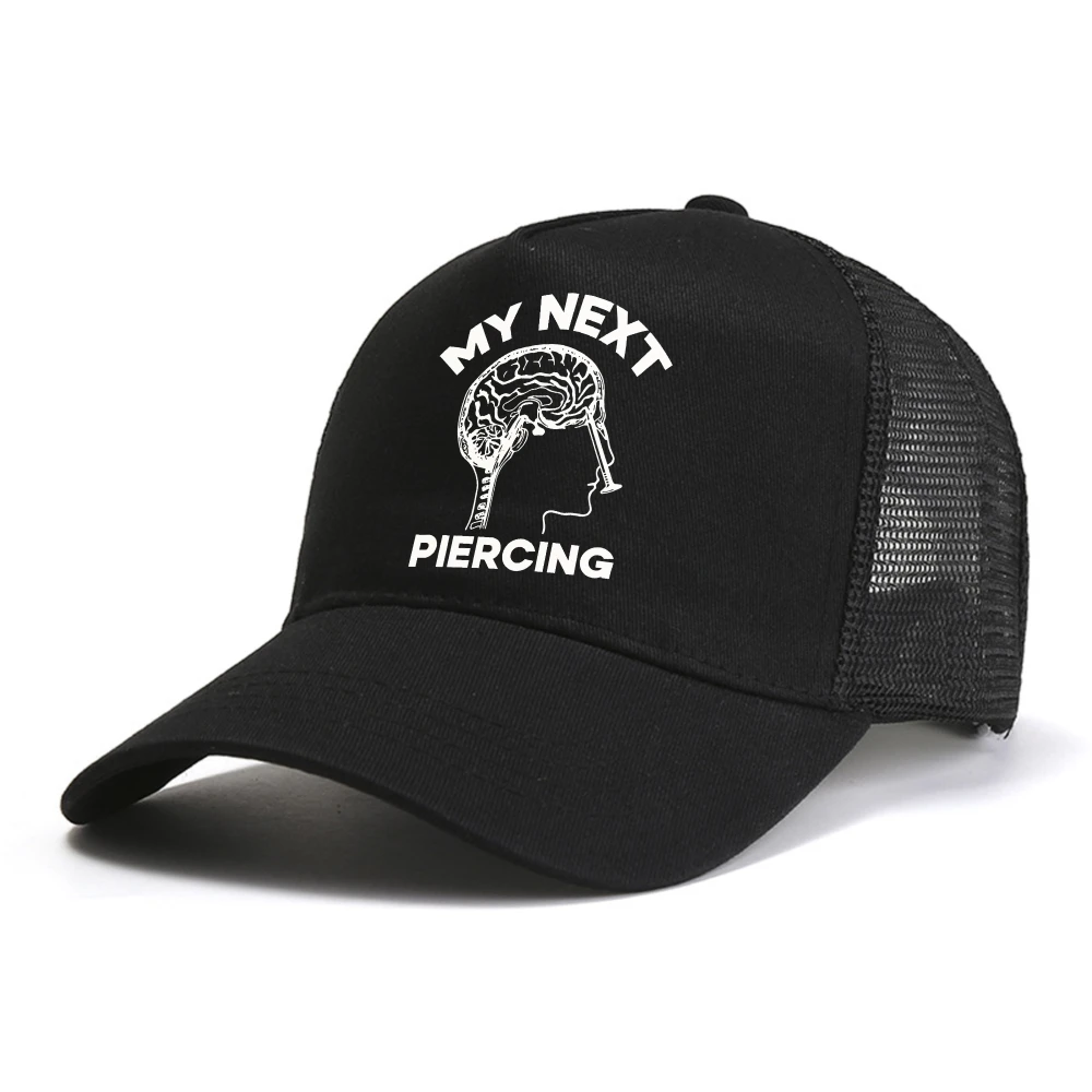 My Next Piercing baseball cap Summer Cool mesh Breathable visor hat Unisex mesh adjustable Trucker Hat casual hats