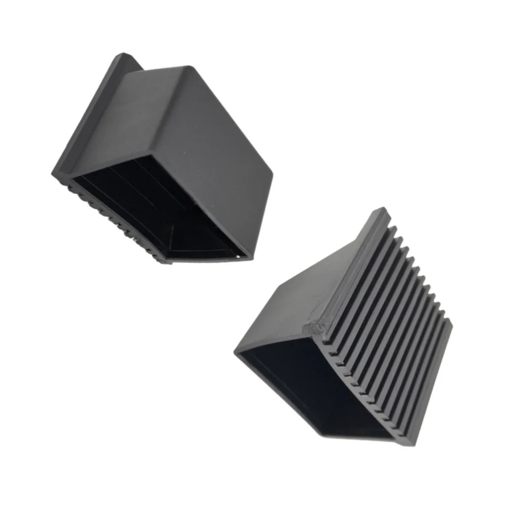 Plastic Square End 4pcs for Gym Equipment Legs Chair Legs Protection Non Slip Design Size 50x70mm 50x80mm Black