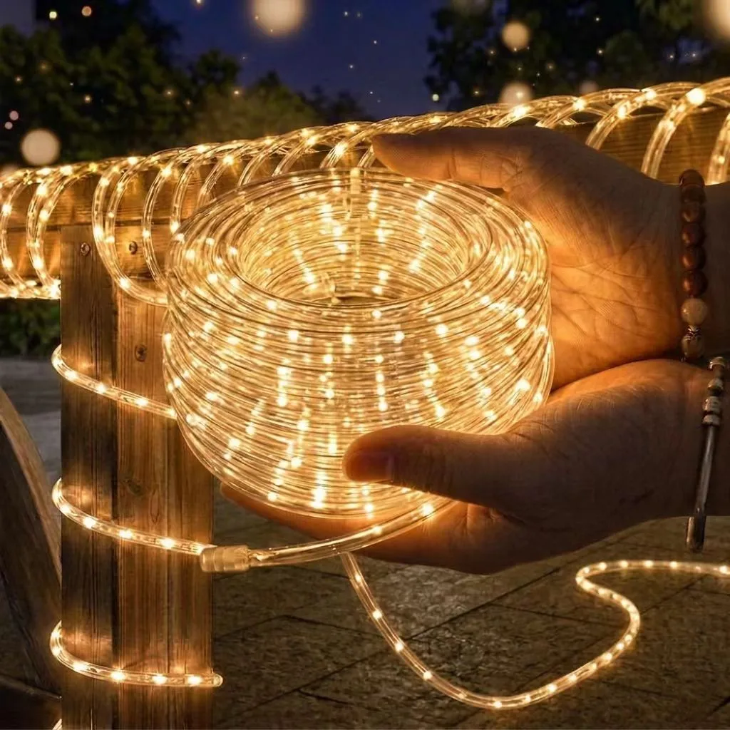 Solar Hose Rope Lights Outdoor Waterproof, Tube Fairy String Light For Decor Garden Wedding and Birthday Outdoor Holiday Home