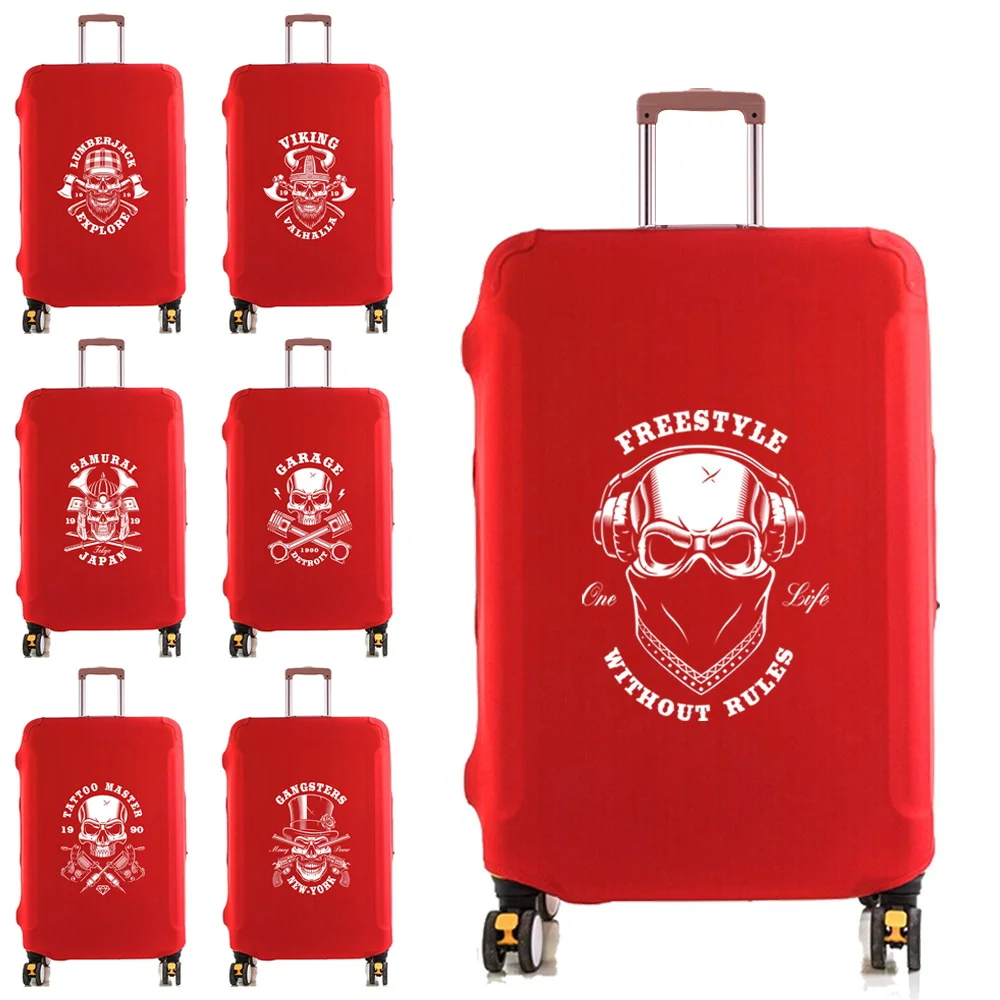 

Travel Suitcase Elastic Dust Cases Luggage Protective Cover for 18-28 Inches Skull Pattern Trolley Case Travel Accessories