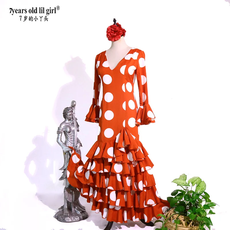 Robe de danse espagnole robe Flamenco porter des femmes M06