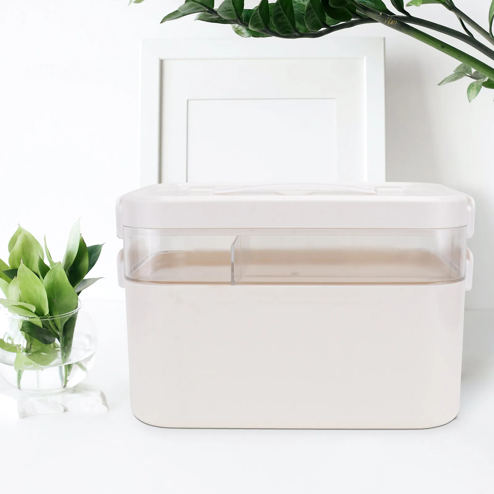 

1Pcs Portable First Aid Box Heavy Duty Layered Medicine Storage Container for Home Sports Emergency Use Large