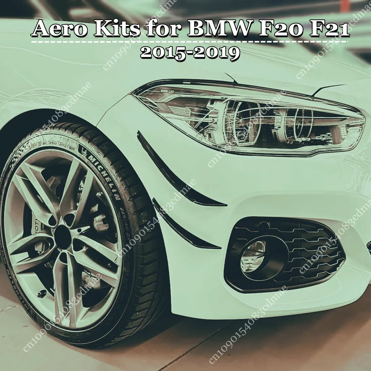 Front Bumper Wing Canards for BMW 1 Series F20 F21 116i 120i 125i M135i M140i M-Pack MP 2015-2019 Facelift LCI Body Aero Kit ABS