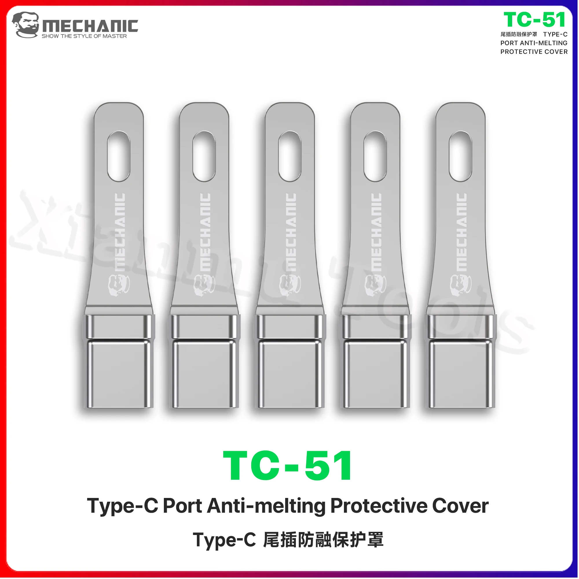 

MECHANIC TC-51 точно соответствует интерфейсу Type-C, защищает разъем от повреждений, изготовлен из термостойкого материала.