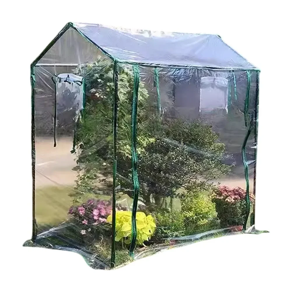 For Home Gardening Rolling Door PVC Greenhouse For Plant Growth Cover Aluminum Foil Greenhouse Ample Growing Space