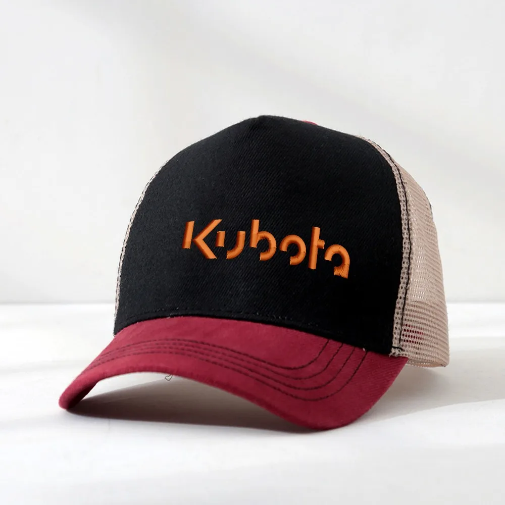 Gorra de béisbol negra KUBOTA para tractor, unisex, informal, con cierre a presión, para exteriores, para todas las estaciones, de malla transpirable, tipo camionero, gorra, casquette, gorras