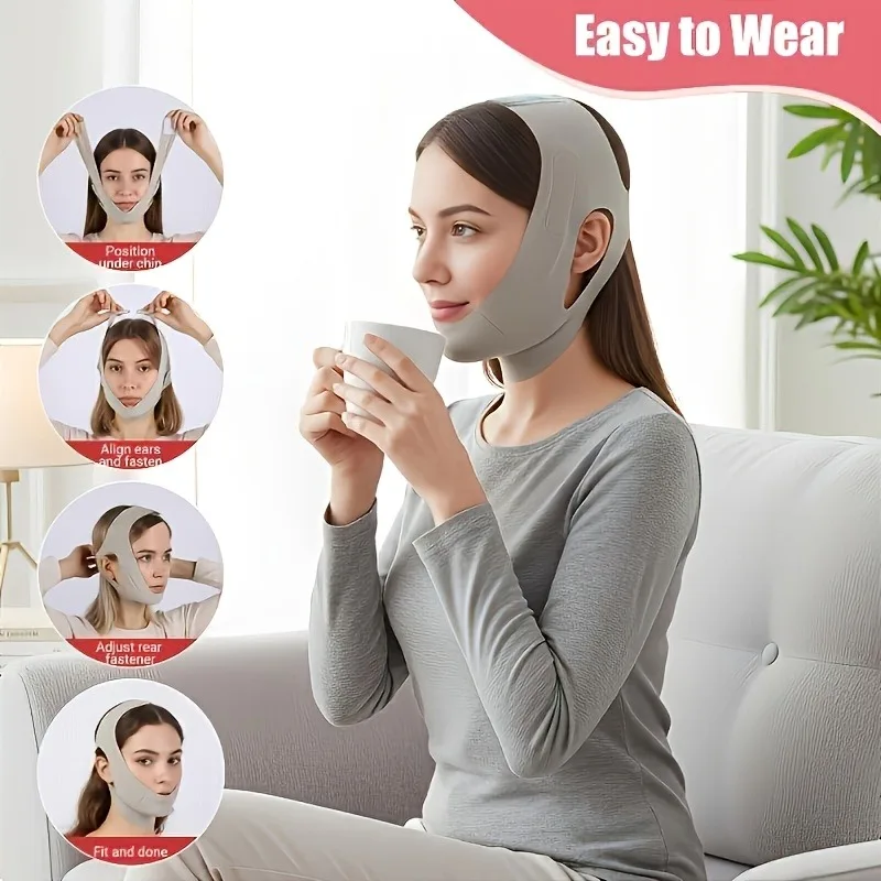V Breathable Face Lift Tighten Belt, Exercise and General, Used in Various Occasions Such as Family/Sport/Sleep image 2