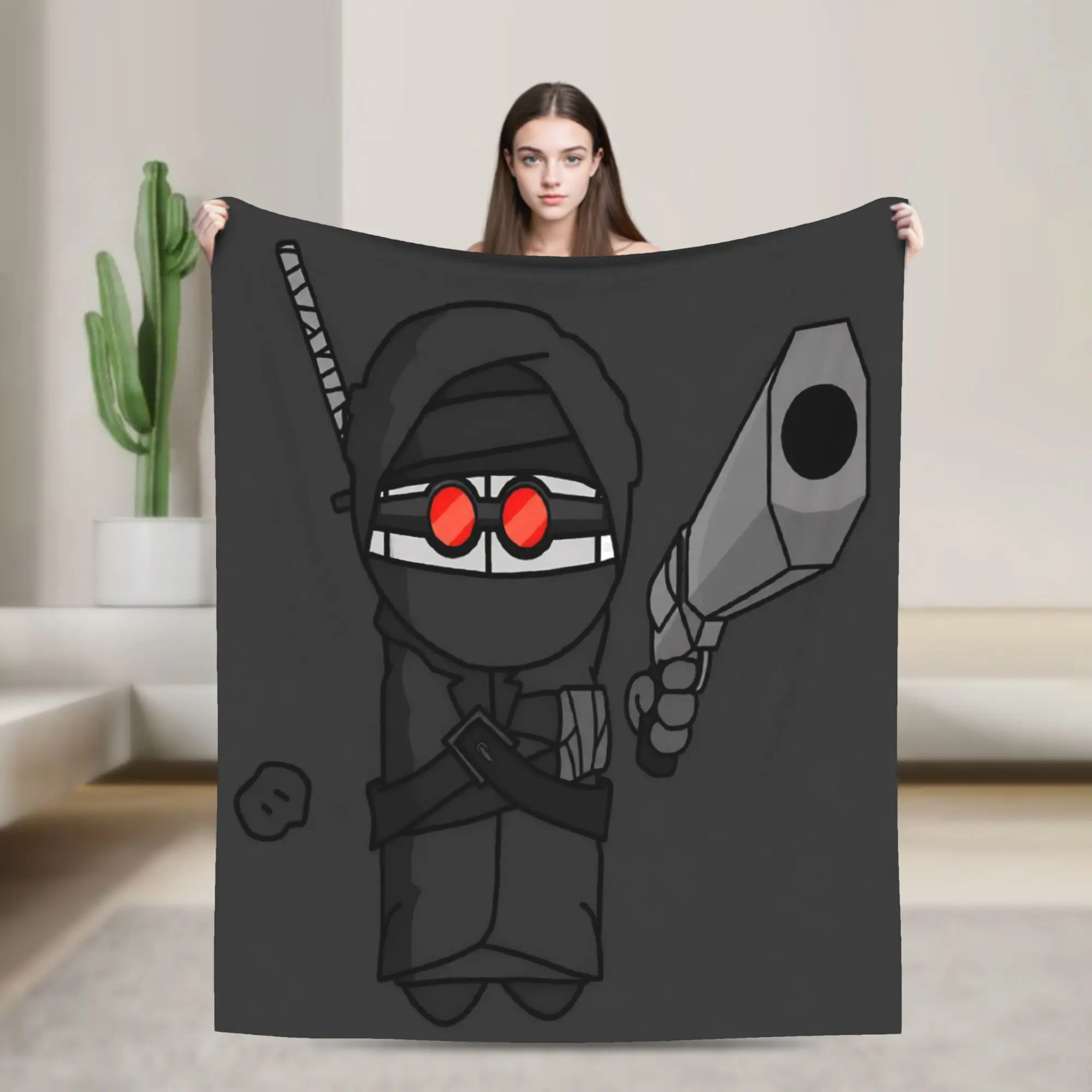 MADNESS COMBAT Hank Blankets Flannel  Cozy Super Soft Throw Blankets for Bedding Bedding Throws