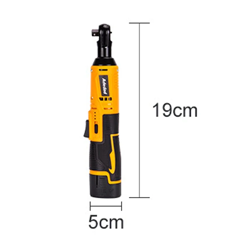 12V Impact Wrench Cordless Rechargeable Electric Wrench 3/8 Inch Right Angle Ratchet Wrenches Impact Driver Power Tool