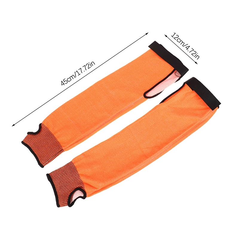 A Pair Cut/Scratch/Slash Resistant Sleeves Arm Guards Protection With With Thumb Hole And Adjustable Hook And Loop