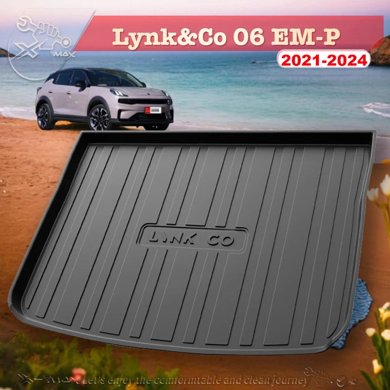 For Lynk&Co 06 EM-P 2021-2024 Custom Fit Car Trunk Mat All Season Black Cargo Mat 3D Shaped Laser Measured Trunk Liners