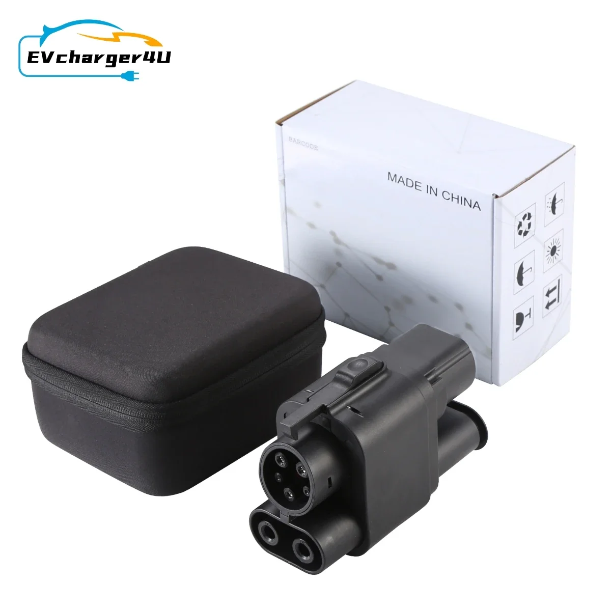 EVcharger4U CCS2 to CCS1 Charger Adapter Convertor CCS Combo 2 EV Charging Adaptor Compatible with US/KR Made Electric Vehicle