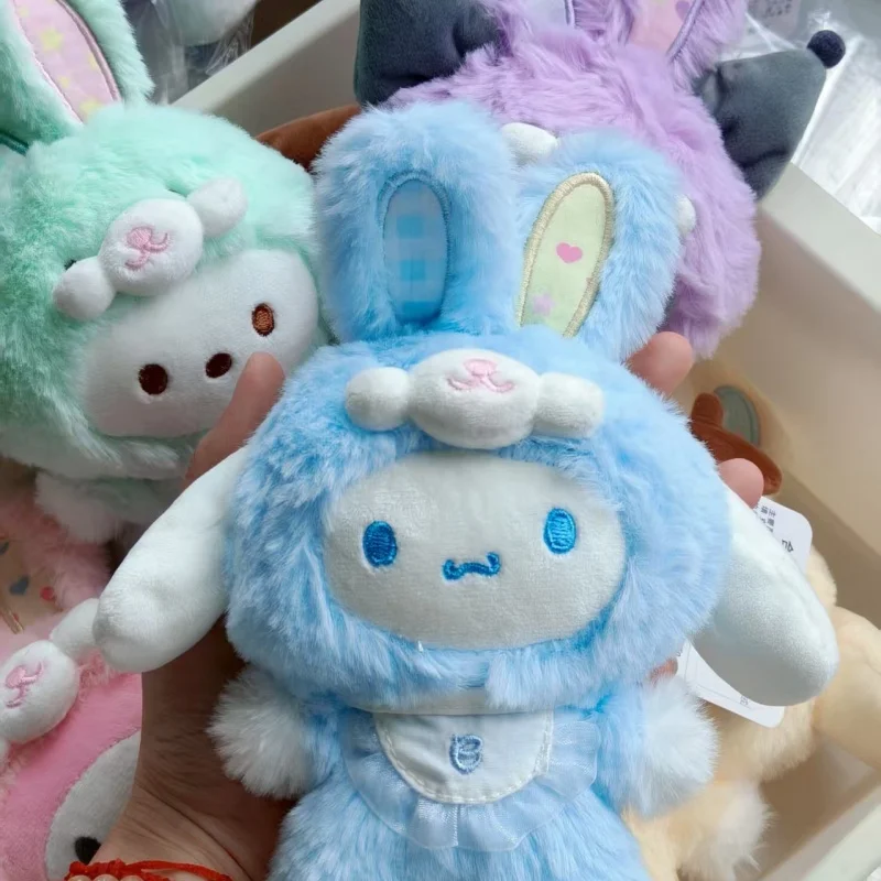 Caja ciega de la serie Sanrio Elf Rabbit de dibujos animados, bonita felpa de Hello Kitty Kuromi Pochacco Pom Purin, juguetes hechos a mano para niños, regalo