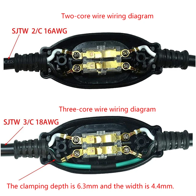 Dustproof Rocker Switch IP65 Waterproof In Line Switch Cord Switch Appliance Switch Inline ON/Off Rocker Switch