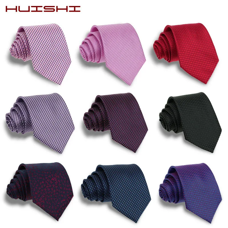 Classic Luxury 8cm Men's Hand Tie Men's Business Fashion Lattice Jacquard Ripple High Density Best Man Wedding Men Accessories