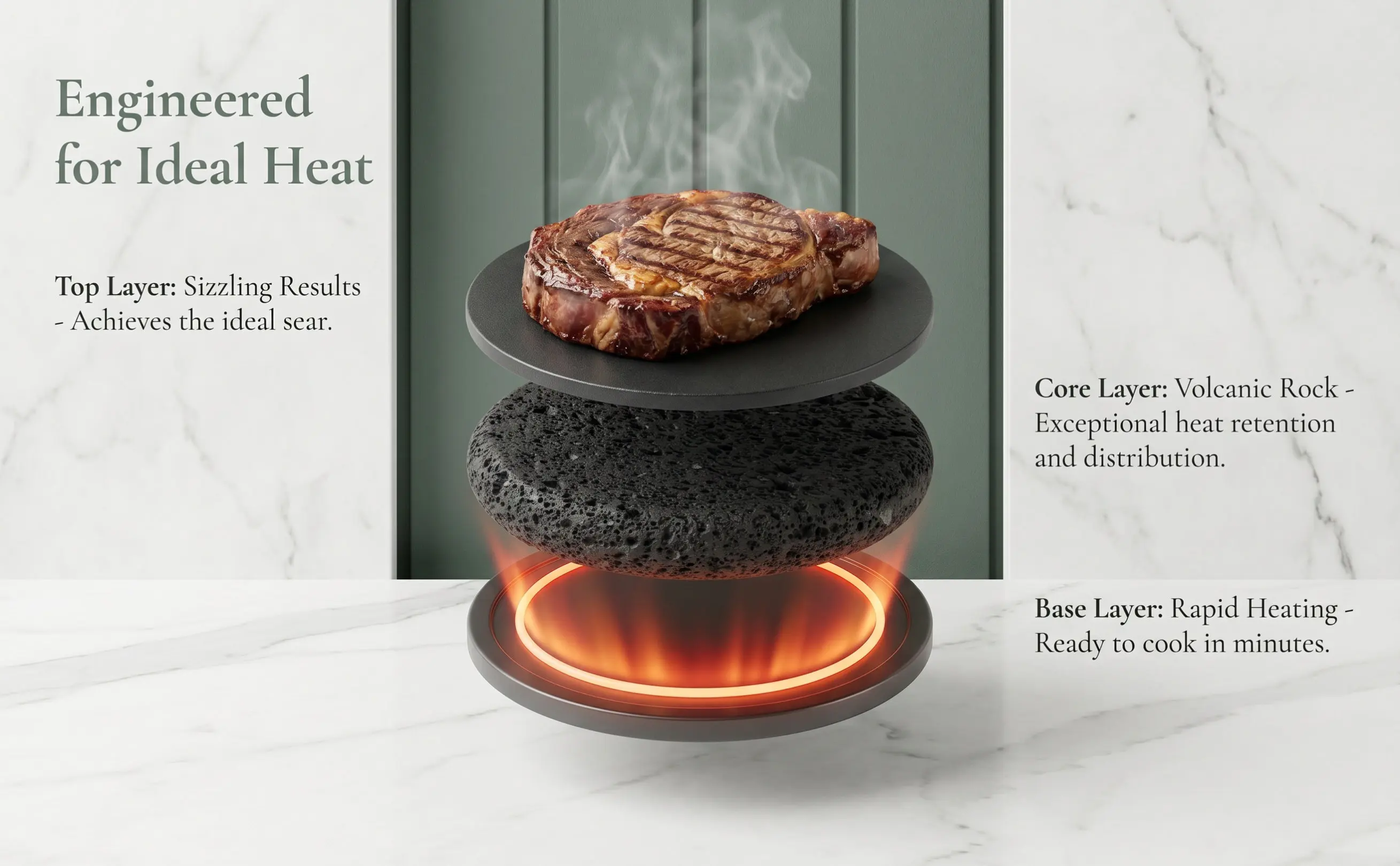 Volcanic Cooking Stone Plate 15Cm Lava Pan Mini Grill Pizza Steak Fish Bbq Baking Stone Lava Cooking Pan Volcanic Rock Plate