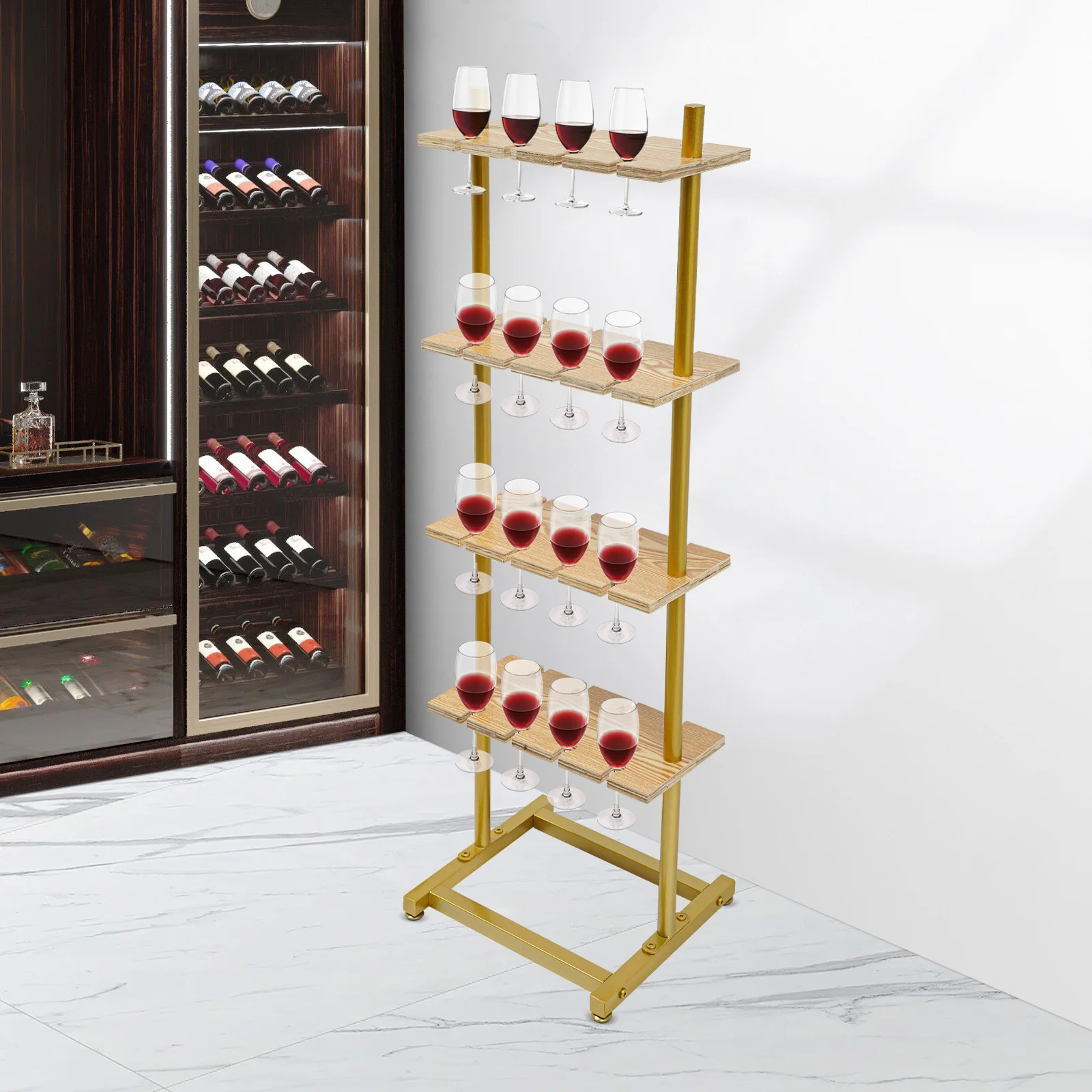 

4 Tiers Cocktail Stand, Wine glass holder, 4 Tier Stand For Champagne, Martini, Margarita Cups